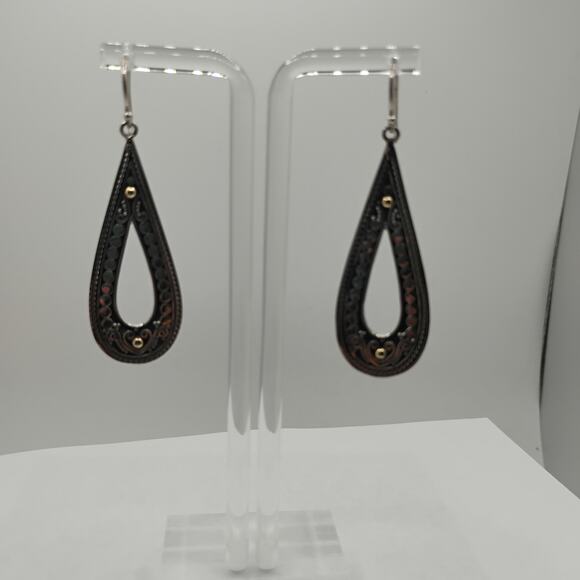 Robert Manse Sterling Silver Earrings with 18k accents - Picture 6 of 7